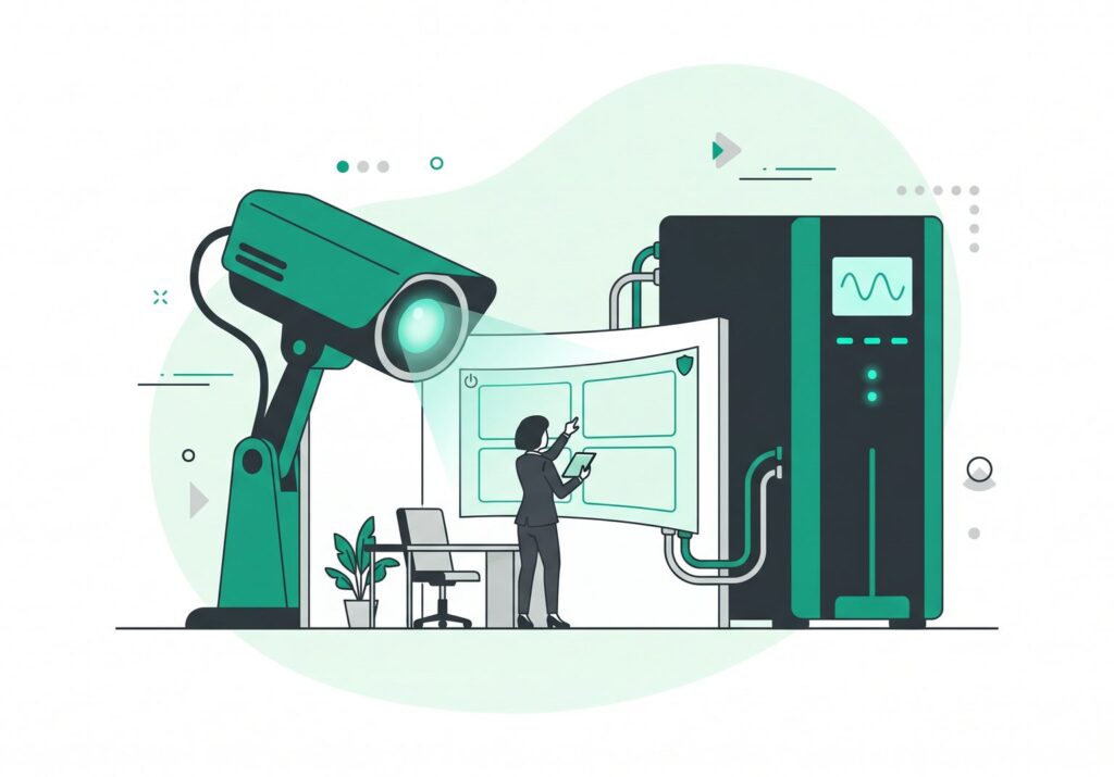 Protección física videovigilancia SAI Hikvision Salicru para empresas — neware